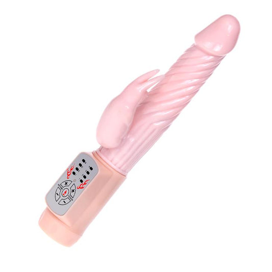 1-Ogrzewany wibrator z sex masażerem łechtaczki 21cm-1
