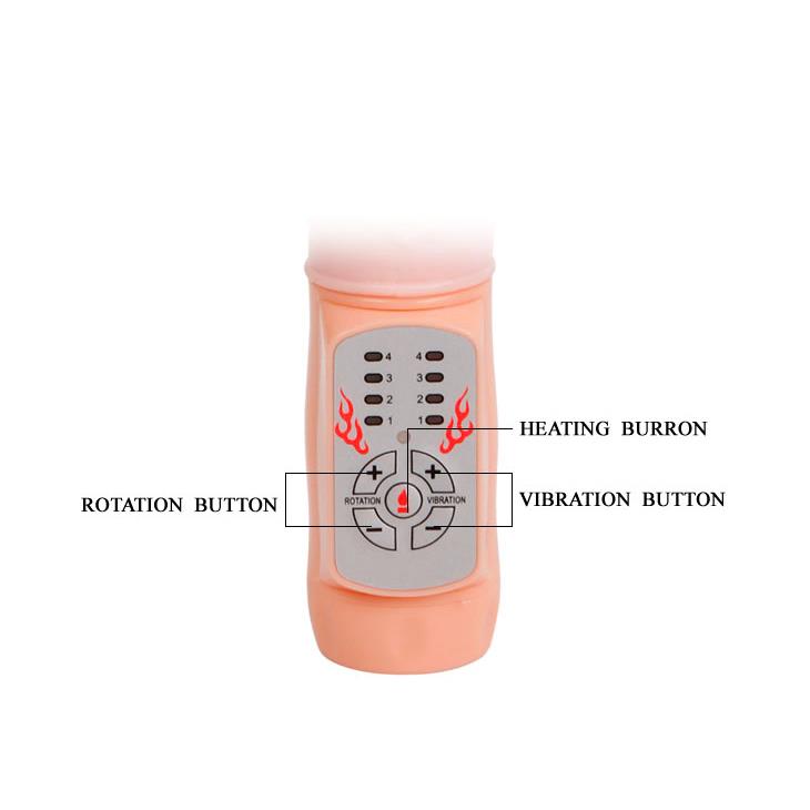 5-Ogrzewany wibrator z sex masażerem łechtaczki 21cm-5