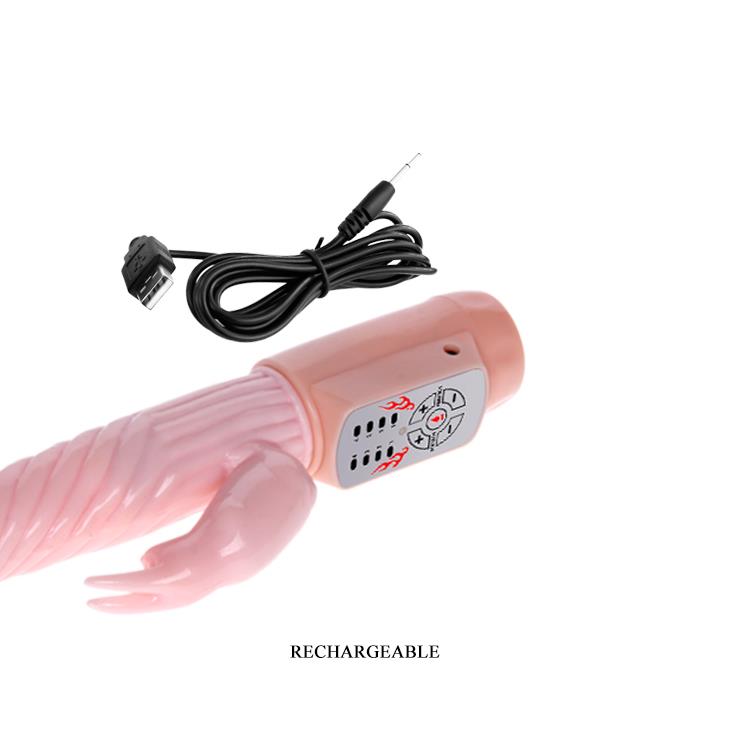 6-Ogrzewany wibrator z sex masażerem łechtaczki 21cm-6