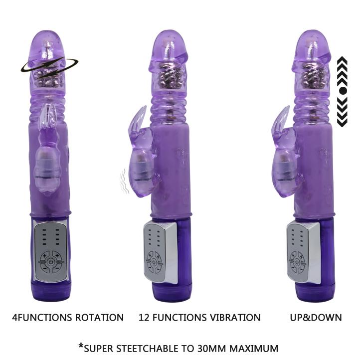 4-Wibrator królik rotacja posuw masażer 24cm erotyka-4