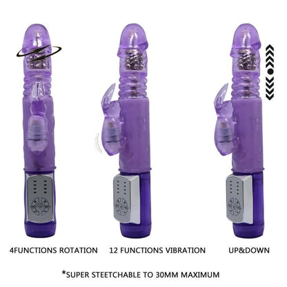 4-Wibrator królik rotacja posuw masażer 24cm erotyka-4