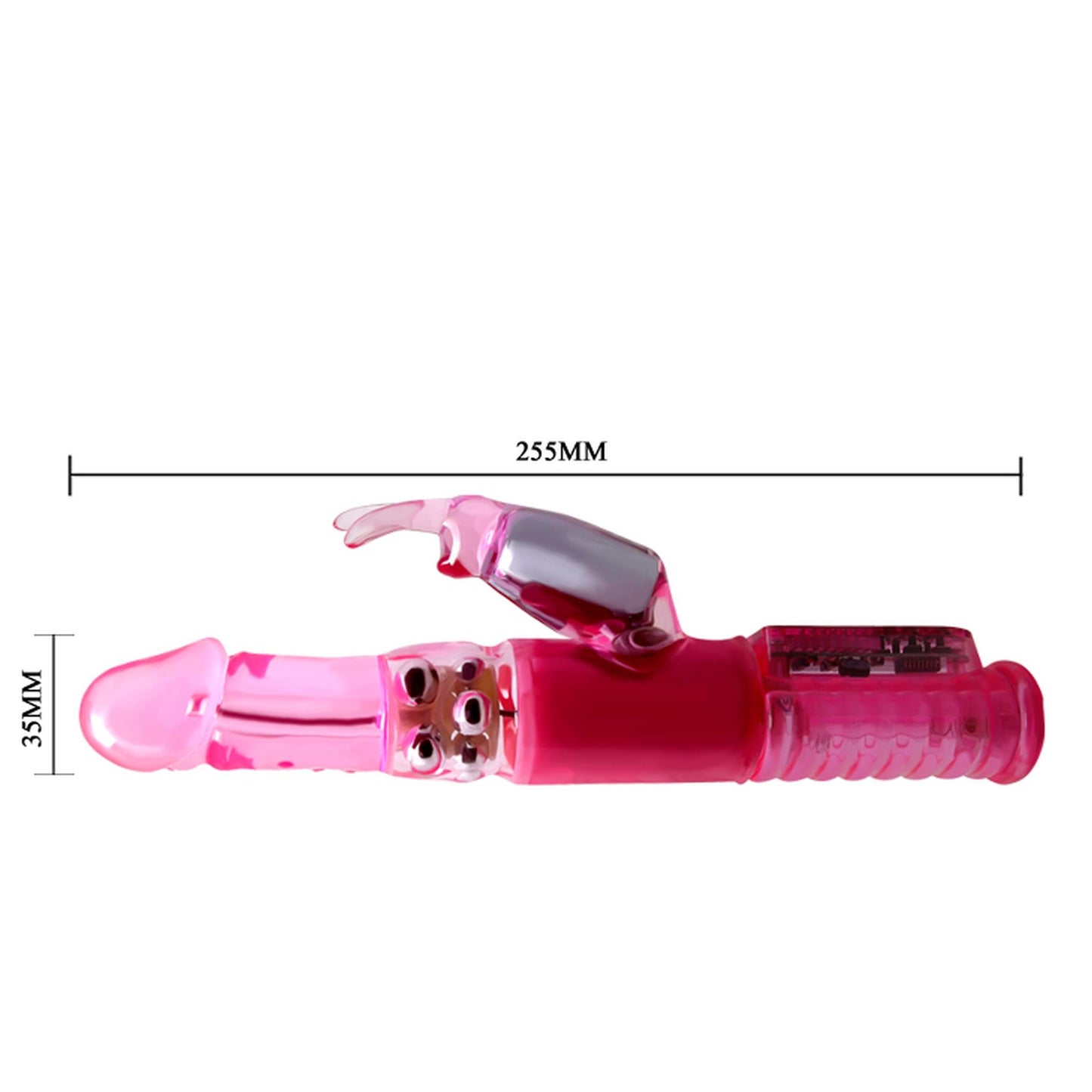 8-Wibrator z rotacją masażerem łechtaczki 25cm 8tryb-8