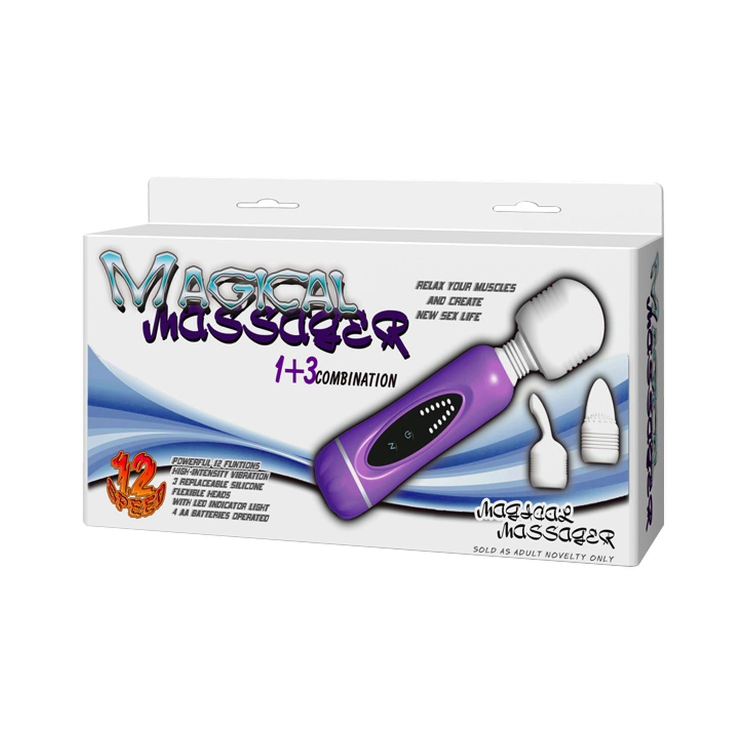 9-Masażer łechtaczki body wand różdżka z nakładkami-9