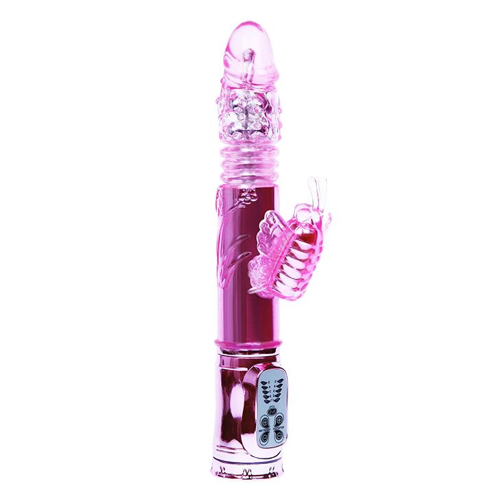 1-Duży wibrator z masażerm rotacją posuwem sex 26cm-1