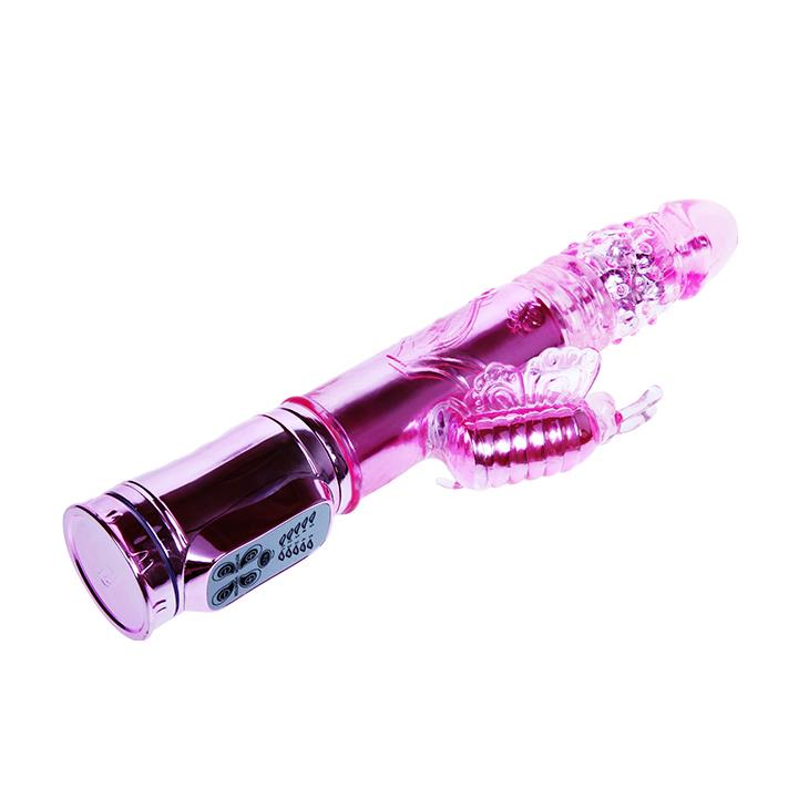 3-Duży wibrator z masażerm rotacją posuwem sex 26cm-3