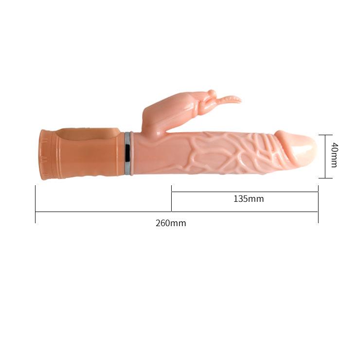 4-Podgrzewany wibrator z masażerem łechtaczki 26cm-4