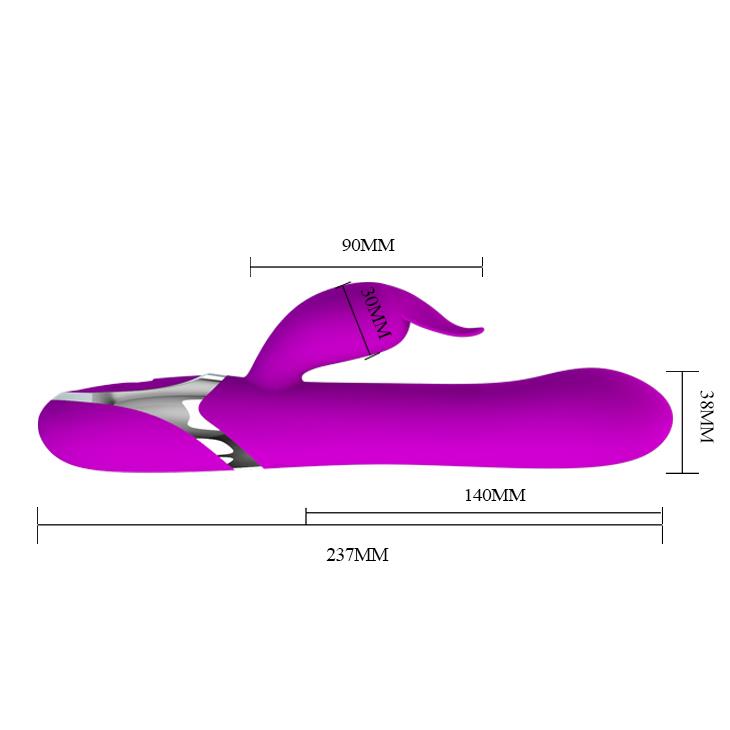 7-Pompowany wibrator wielofunkcyjny 23cm 7trybów usb-7