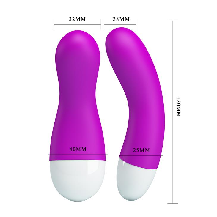 6-Silikonowy masażer łechtaczki mini wibrator 12cm-6