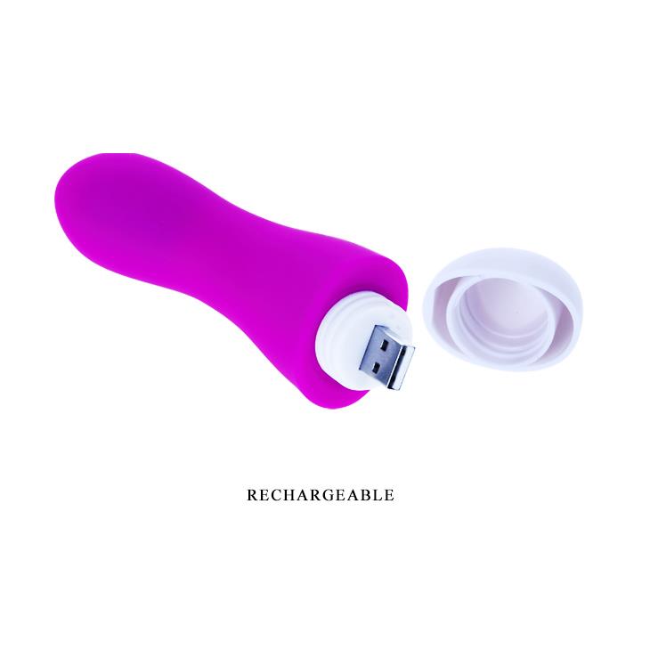 8-Silikonowy masażer łechtaczki mini wibrator 12cm-8