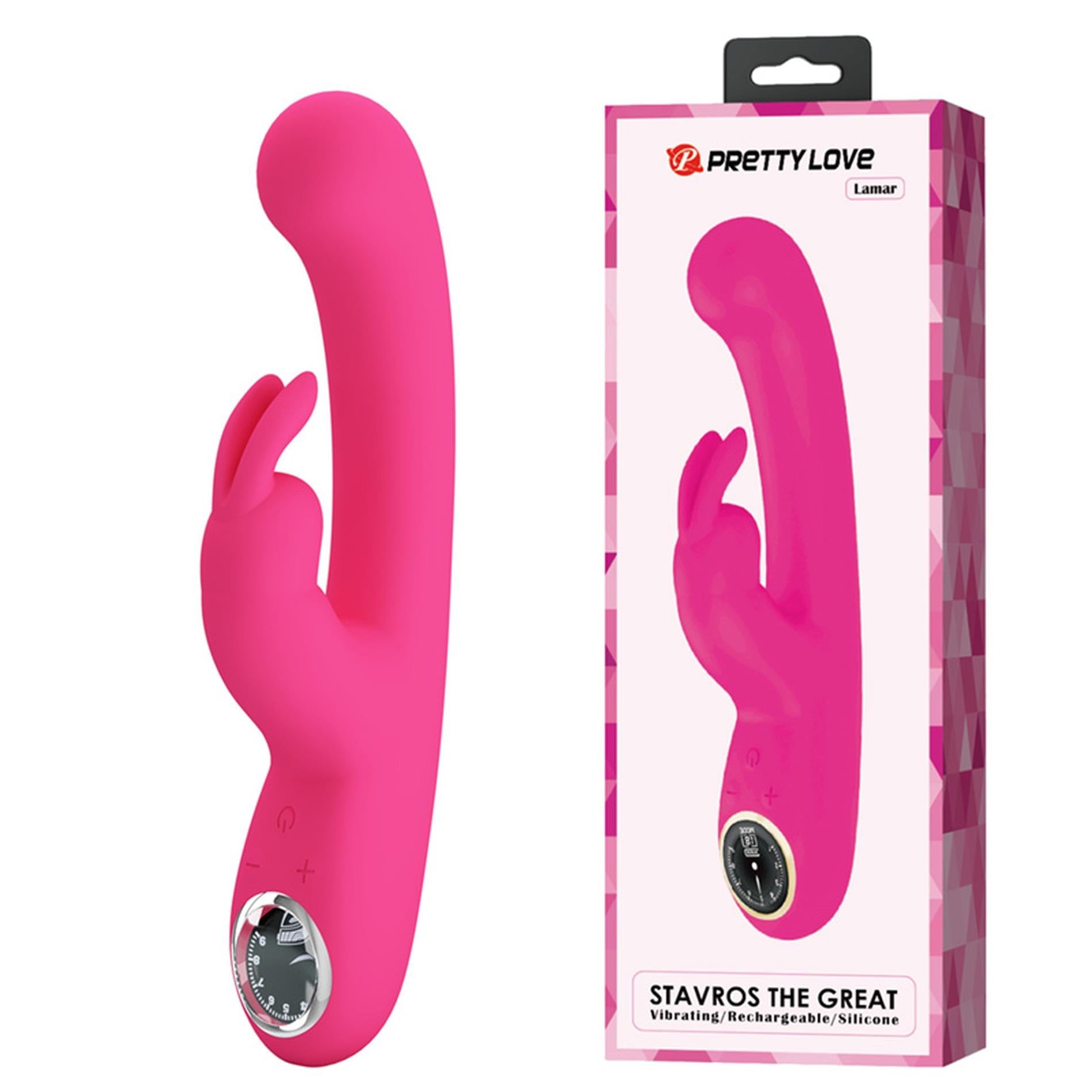 1-PRETTY LOVE - Lamar dark Pink, 10 vibration functions 9 speed levels-1