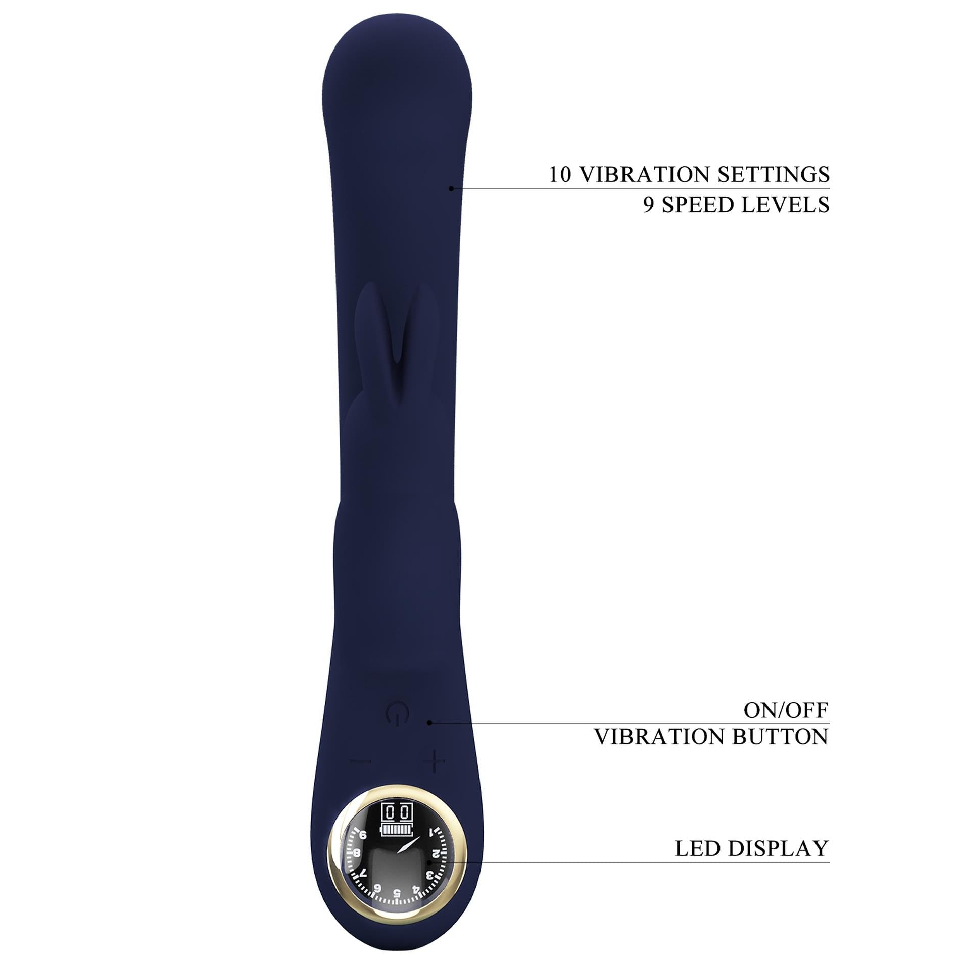 10-PRETTY LOVE - Lamar Blue, 10 vibration functions 9 speed levels-10