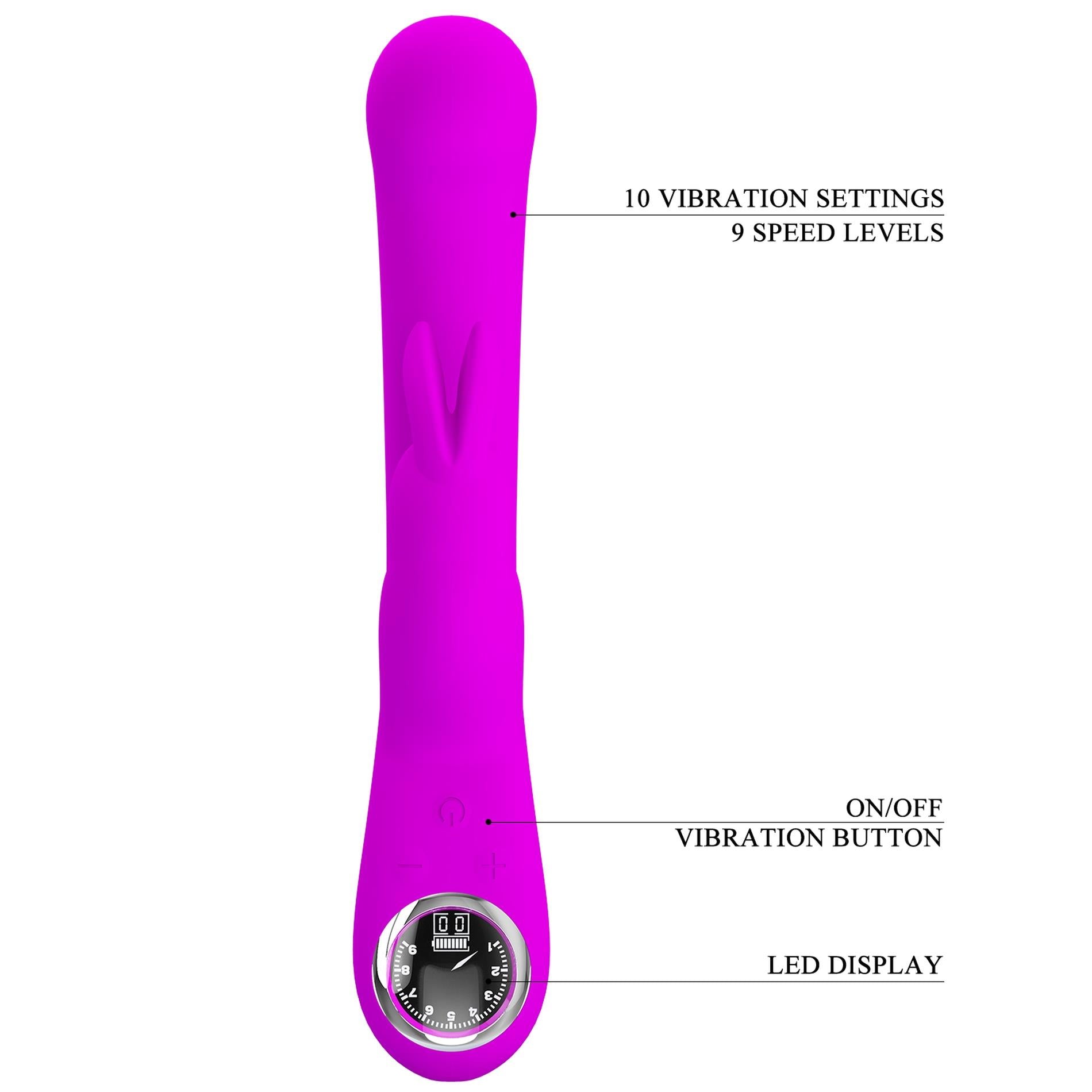 10-PRETTY LOVE - Lamar Purple, 10 vibration functions 9 speed levels-10