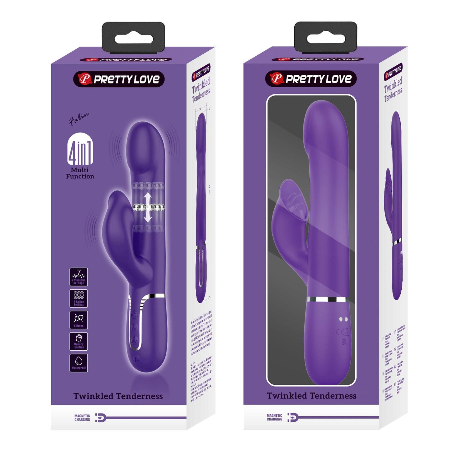 12-PRETTY LOVE - Falin dark Purple, 7 vibration functions 4 rolling functions Memory function-12