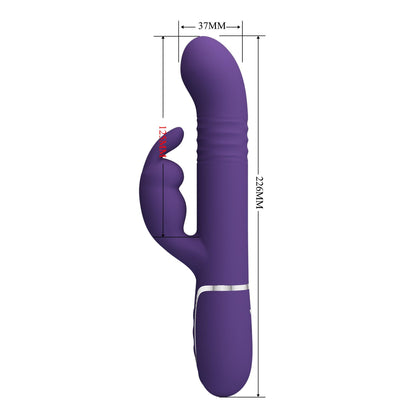 9-PRETTY LOVE - Coale dark Purple, 7 vibration functions 4 rotation functions 4 thrusting settings-9