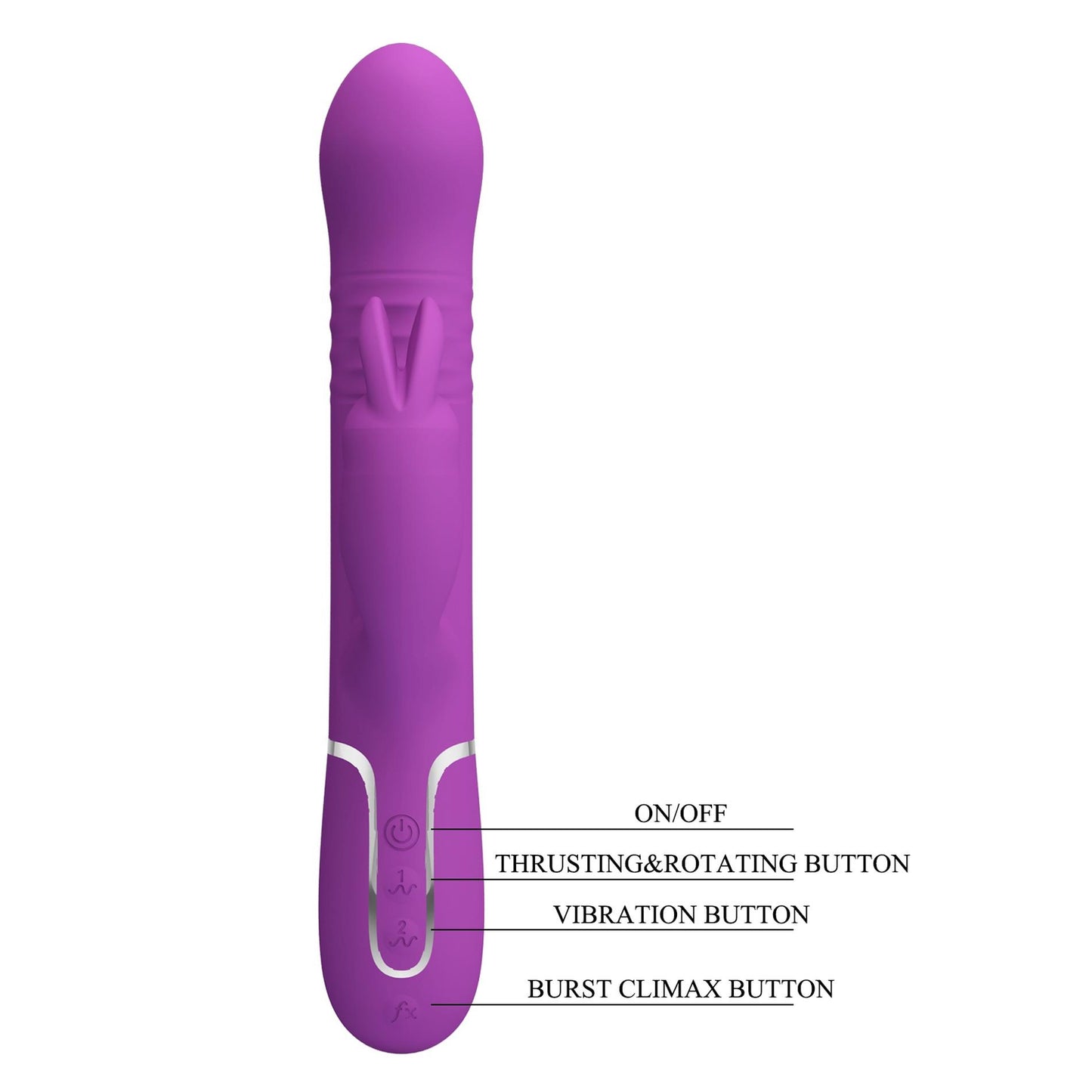 10-PRETTY LOVE - Coale Purple, 7 vibration functions 4 rotation functions 4 thrusting settings-10