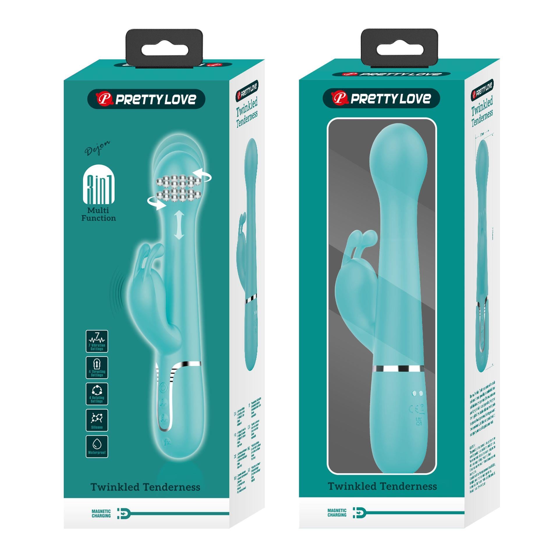 12-PRETTY LOVE - Twinkled Tenderness, 7 vibration functions 4 thrusting settings 4 rotation functions-12