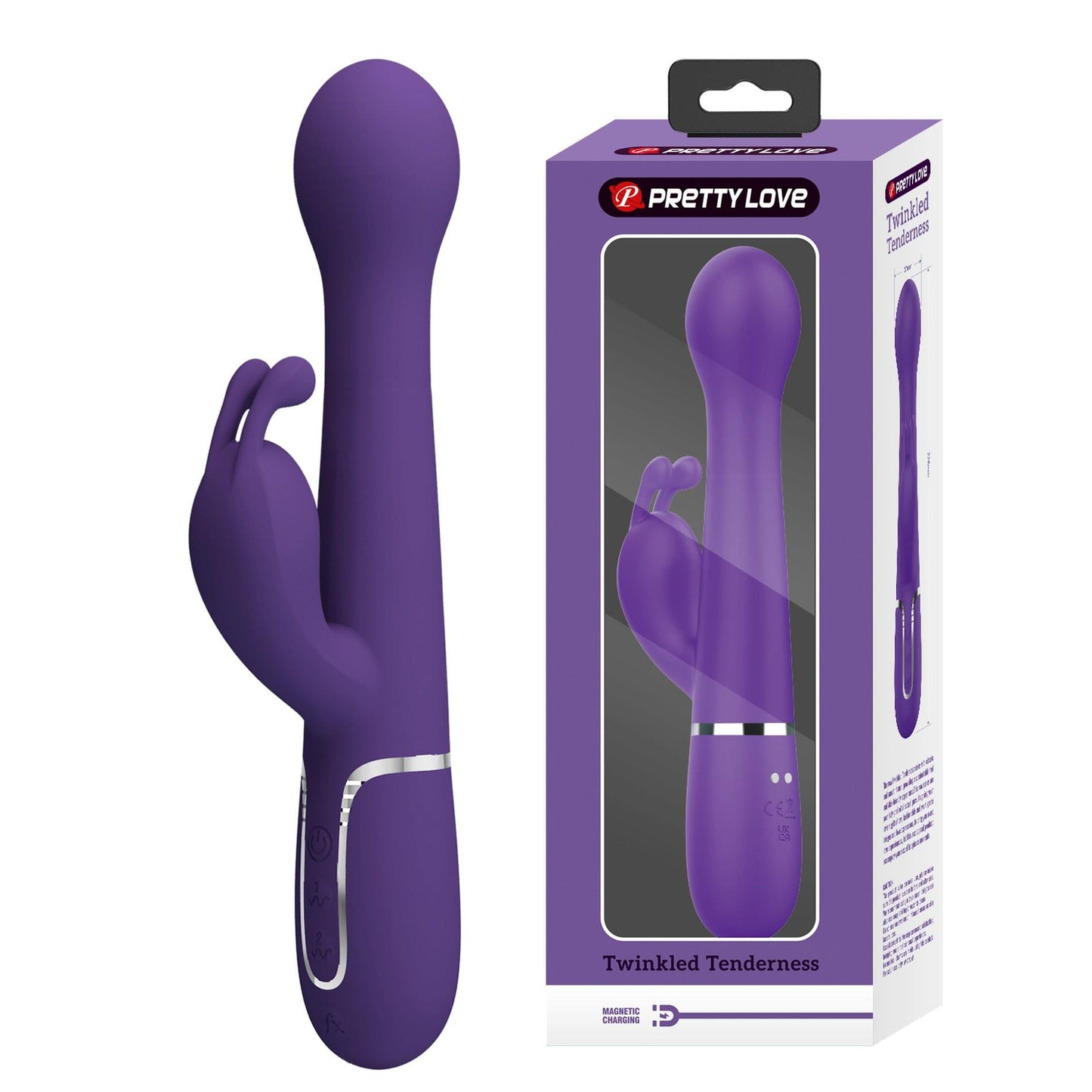 1-PRETTY LOVE - Dejon dark Purple, 7 vibration functions 4 thrusting settings 4 rotation functions-1