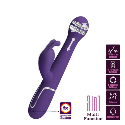 2-PRETTY LOVE - Dejon dark Purple, 7 vibration functions 4 thrusting settings 4 rotation functions-2