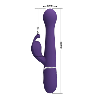 9-PRETTY LOVE - Dejon dark Purple, 7 vibration functions 4 thrusting settings 4 rotation functions-9