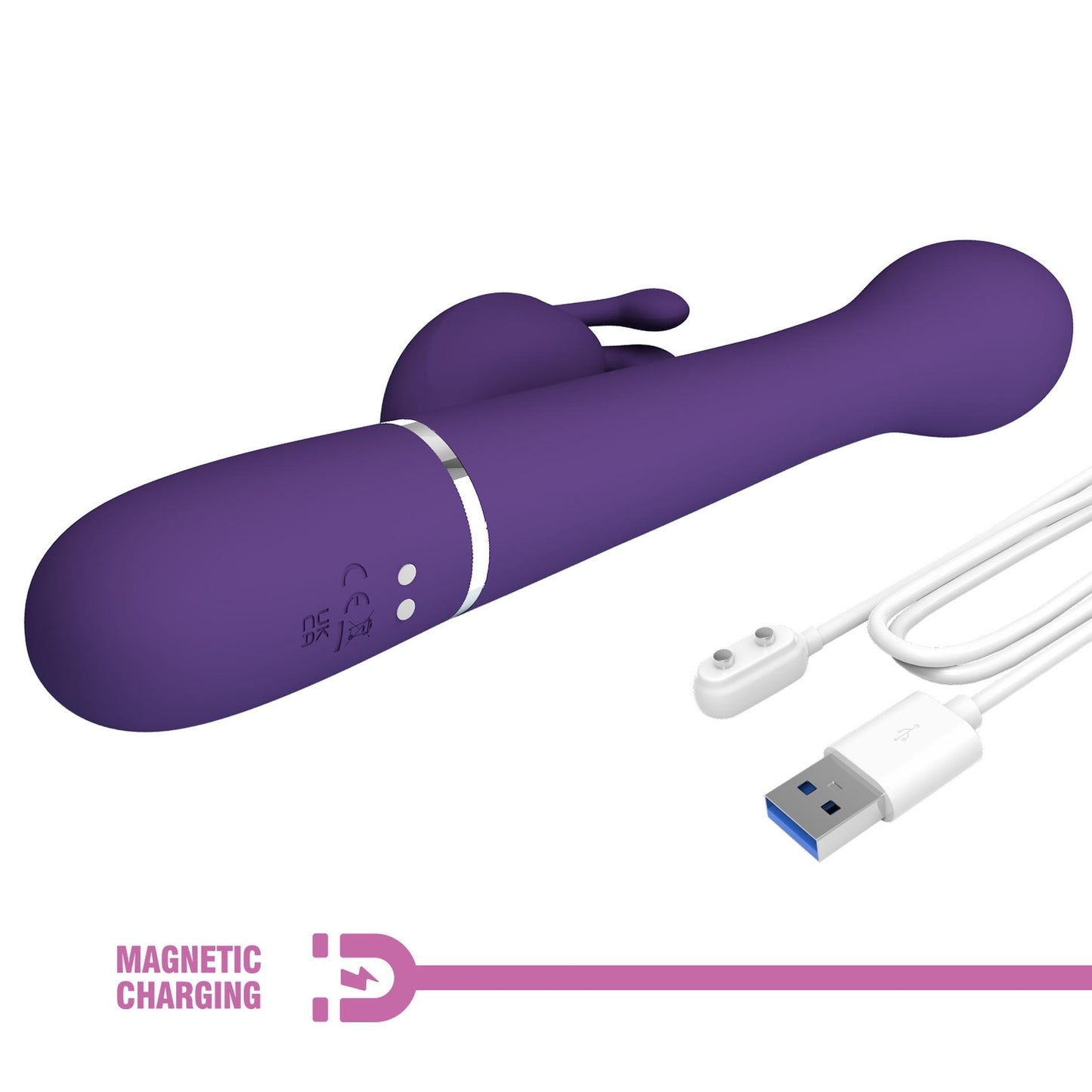 11-PRETTY LOVE - Dejon dark Purple, 7 vibration functions 4 thrusting settings 4 rotation functions-11