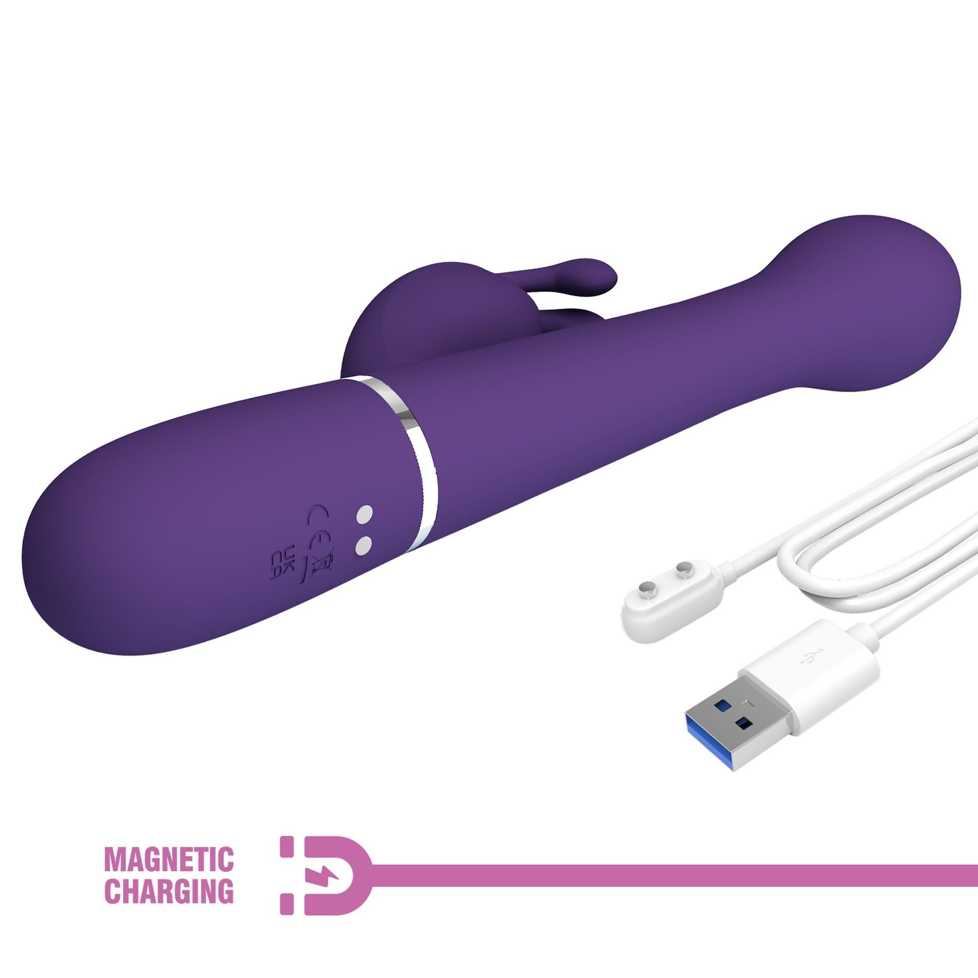11-PRETTY LOVE - Dejon dark Purple, 7 vibration functions 4 thrusting settings 4 rotation functions-11