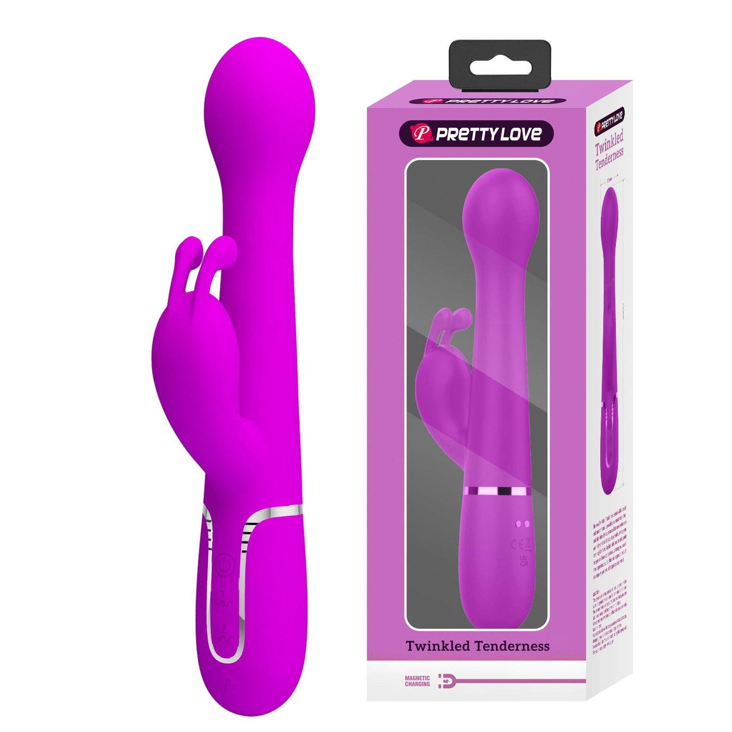 1-PRETTY LOVE - Twinkled Tenderness Purple, 7 vibration functions 4 thrusting settings 4 rotation functions-1