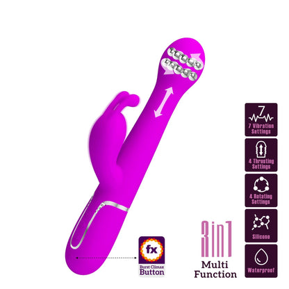 2-PRETTY LOVE - Twinkled Tenderness Purple, 7 vibration functions 4 thrusting settings 4 rotation functions-2