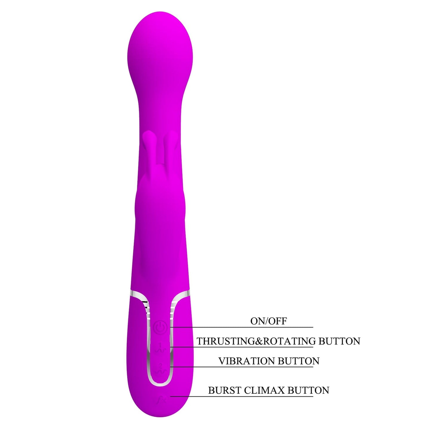 10-PRETTY LOVE - Twinkled Tenderness Purple, 7 vibration functions 4 thrusting settings 4 rotation functions-10