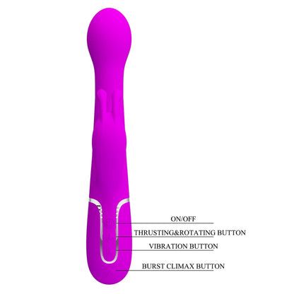 10-PRETTY LOVE - Twinkled Tenderness Purple, 7 vibration functions 4 thrusting settings 4 rotation functions-10