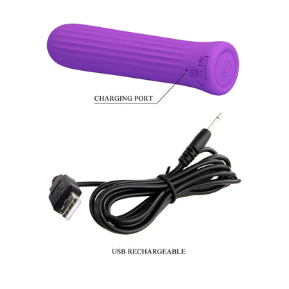 8-PRETTY LOVE - Blanche Dark Purple, 12 vibration functions Memory function-8