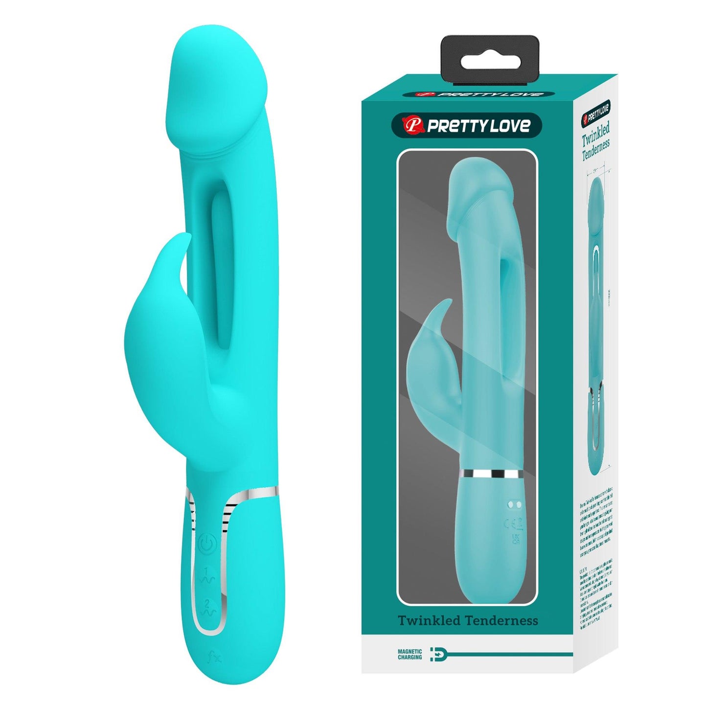 1-PRETTY LOVE - Kampas Green, 7 vibration functions 4 licking settings-1
