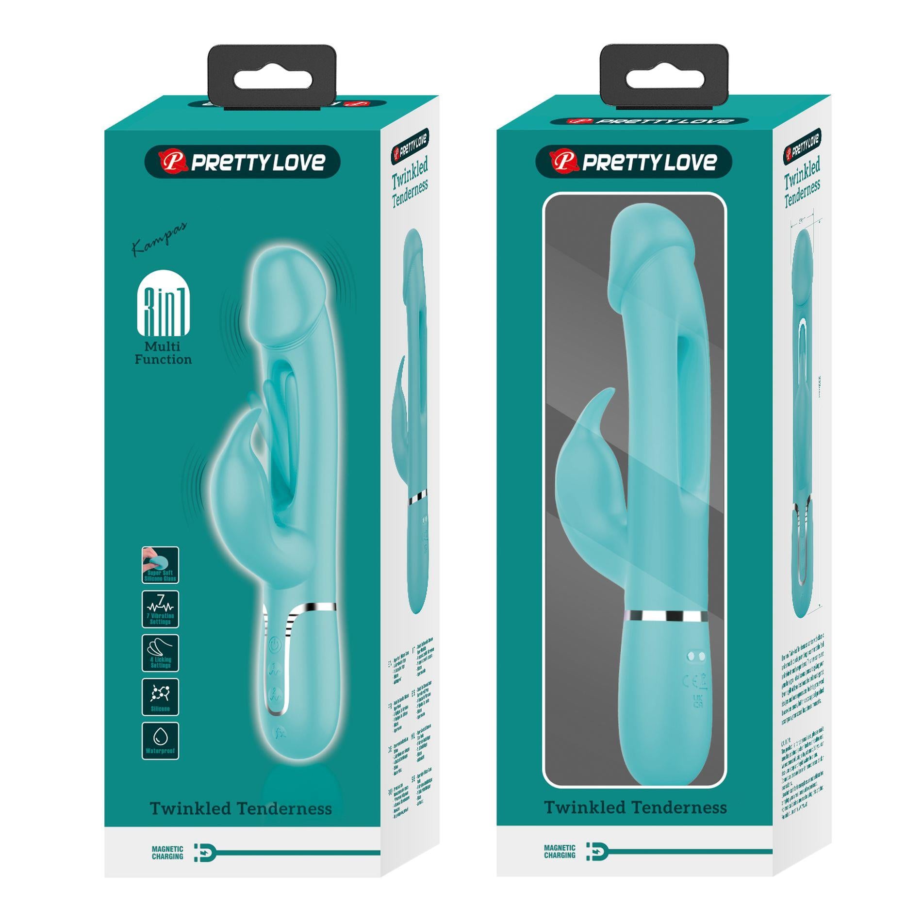 12-PRETTY LOVE - Kampas Green, 7 vibration functions 4 licking settings-12