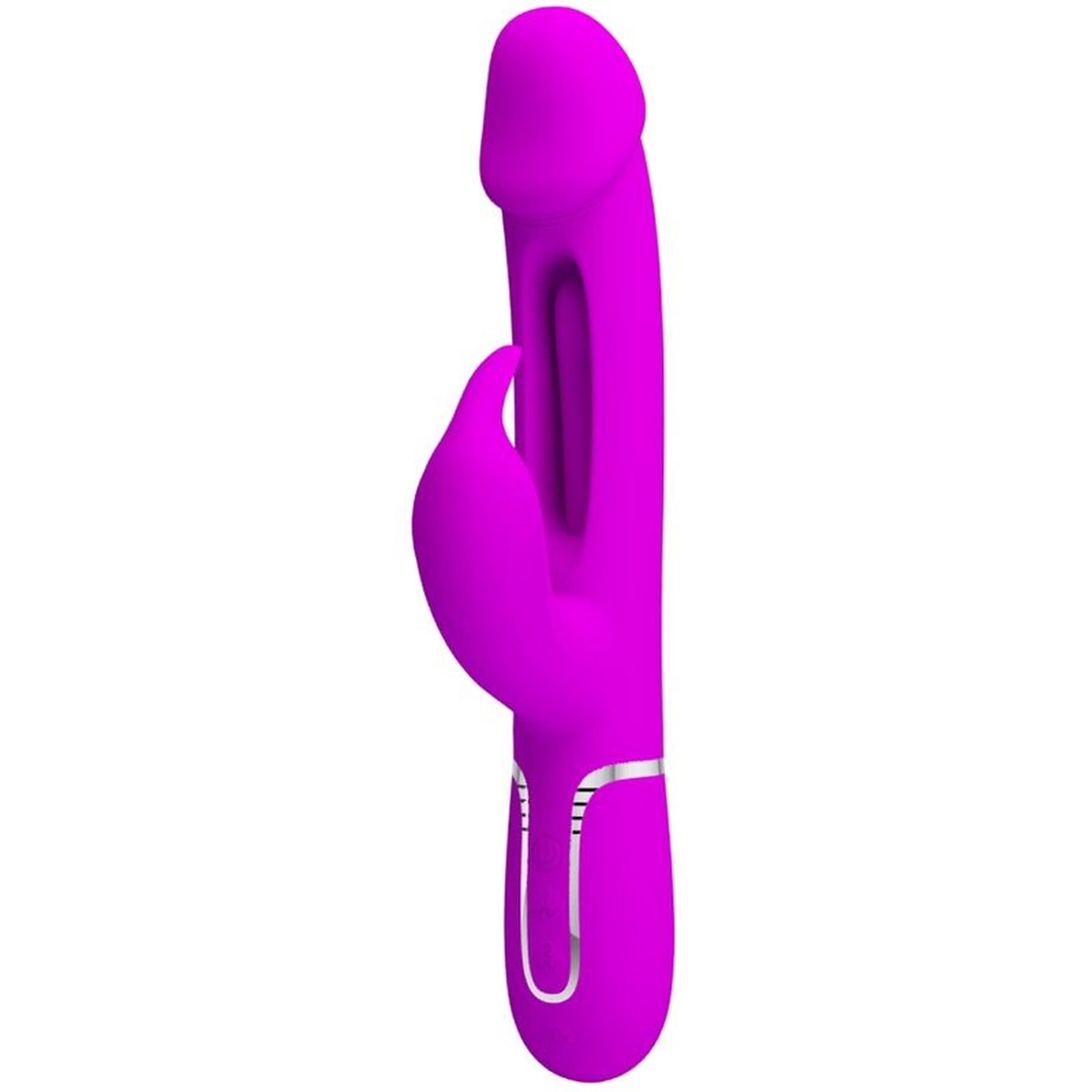 1-PRETTY LOVE - Kampas Rabbit 3 in 1, multifunction vibrator with tongue violet-1