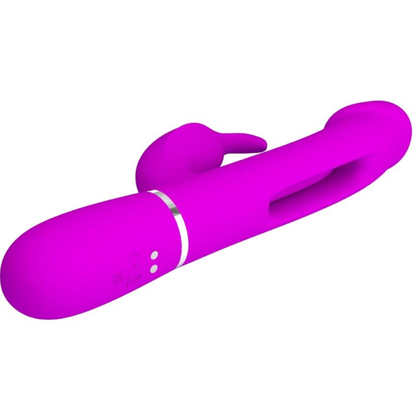 4-PRETTY LOVE - Kampas Rabbit 3 in 1, multifunction vibrator with tongue violet-4