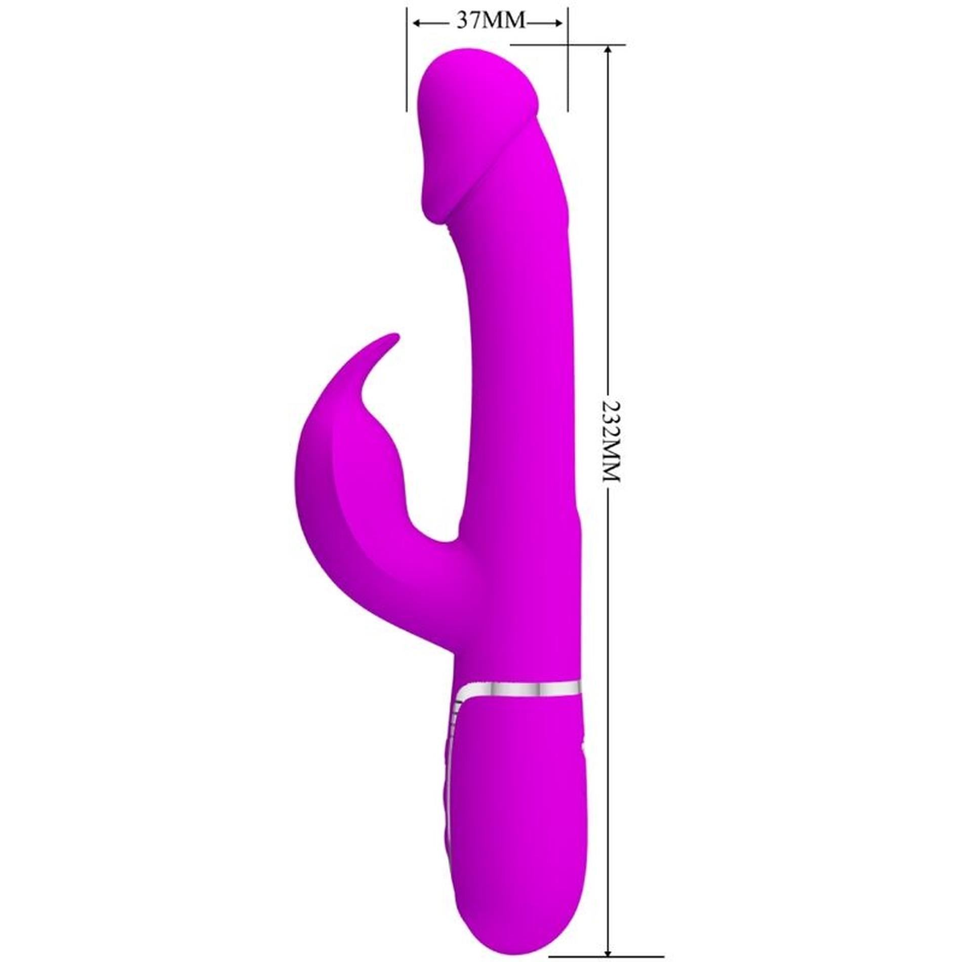 5-PRETTY LOVE - Kampas Rabbit 3 in 1, multifunction vibrator with tongue violet-5