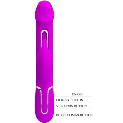 6-PRETTY LOVE - Kampas Rabbit 3 in 1, multifunction vibrator with tongue violet-6
