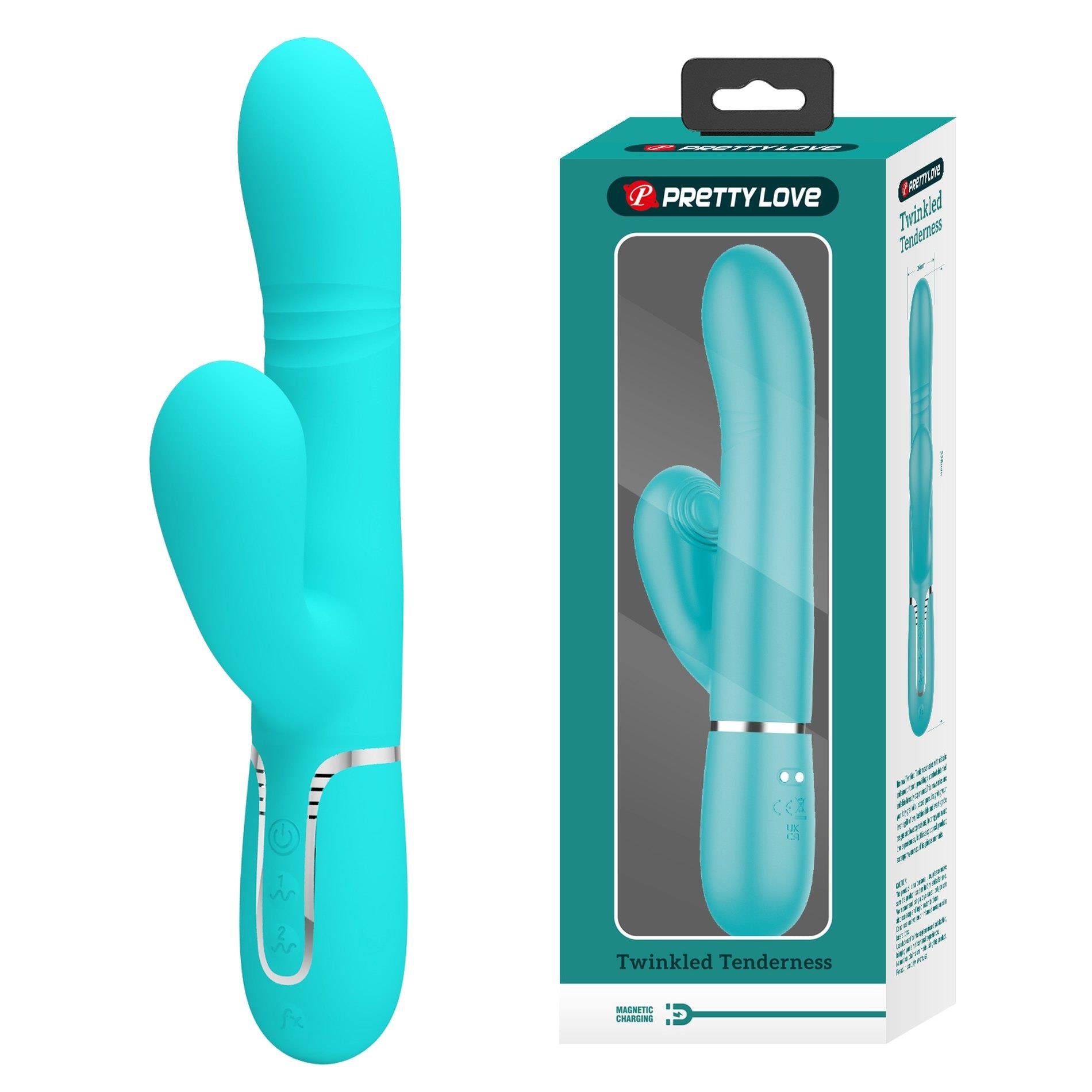 1-PRETTY LOVE - Mariana light blue, 7 vibration functions, 7 thrusting settings, 4 rolling functions, 4 nodding functions-1
