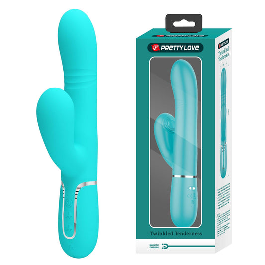 1-PRETTY LOVE - Mariana light blue, 7 vibration functions, 7 thrusting settings, 4 rolling functions, 4 nodding functions-1