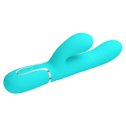 6-PRETTY LOVE - Mariana light blue, 7 vibration functions, 7 thrusting settings, 4 rolling functions, 4 nodding functions-6