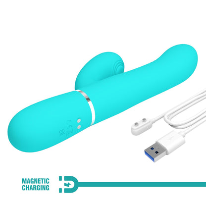 11-PRETTY LOVE - Mariana light blue, 7 vibration functions, 7 thrusting settings, 4 rolling functions, 4 nodding functions-11