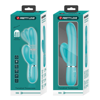 12-PRETTY LOVE - Mariana light blue, 7 vibration functions, 7 thrusting settings, 4 rolling functions, 4 nodding functions-12