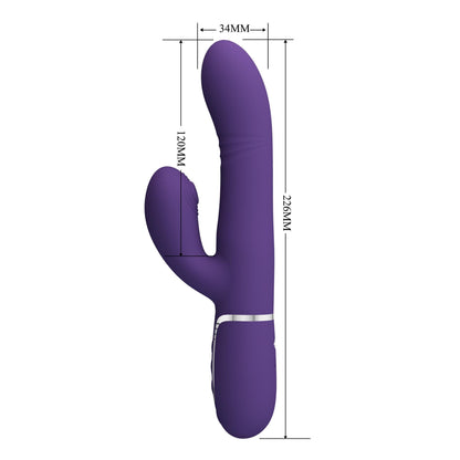 9-PRETTY LOVE - Mariana dark purple, 7 vibration functions, 7 thrusting settings, 4 rolling functions,4 nodding functions-9