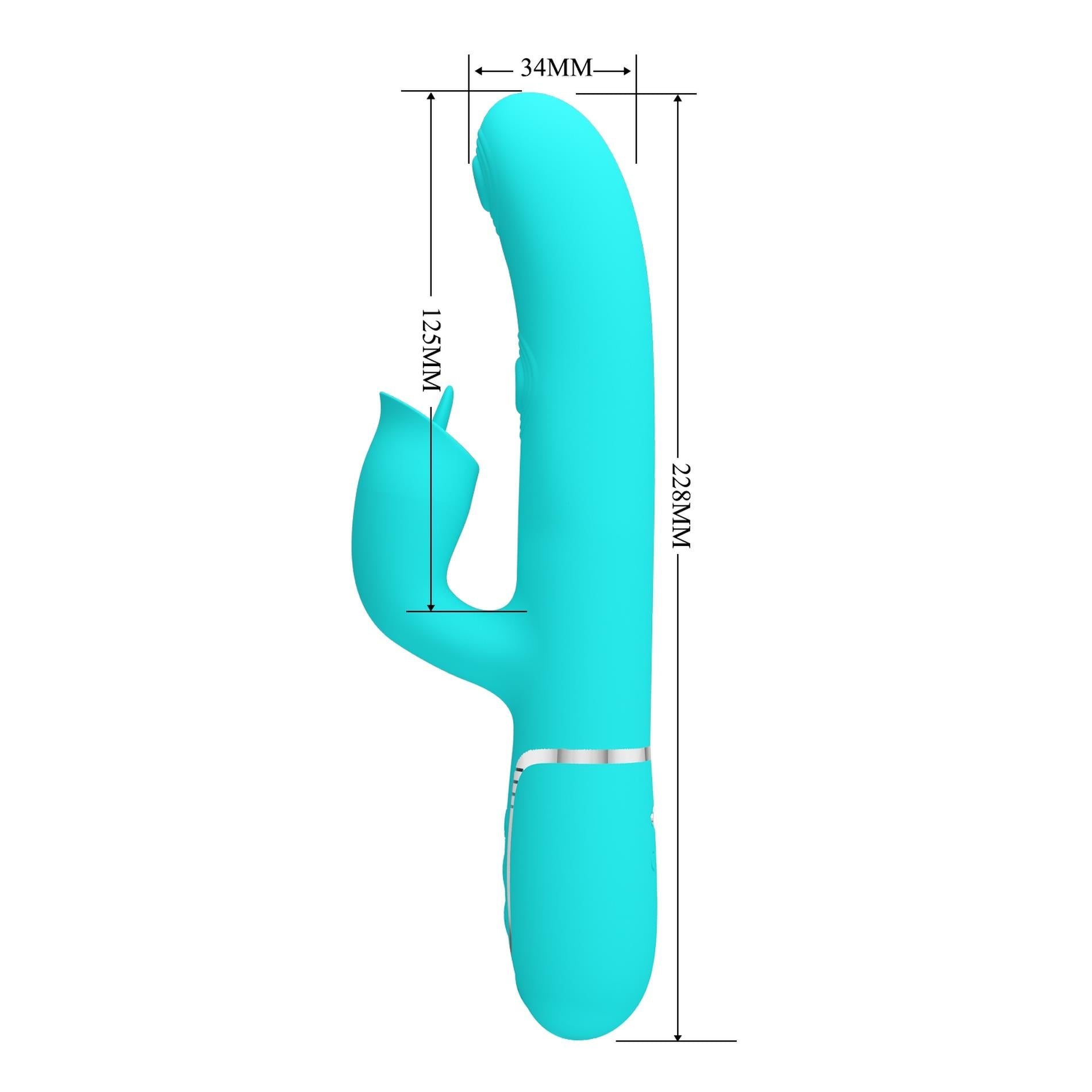 9-PRETTY LOVE - Gigi light blue, 7 thumping functions 7 licking modes-9