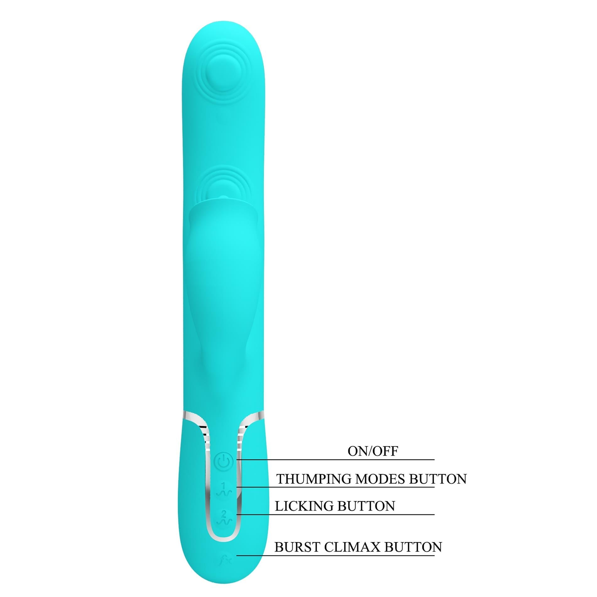 10-PRETTY LOVE - Gigi light blue, 7 thumping functions 7 licking modes-10