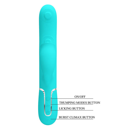 10-PRETTY LOVE - Gigi light blue, 7 thumping functions 7 licking modes-10