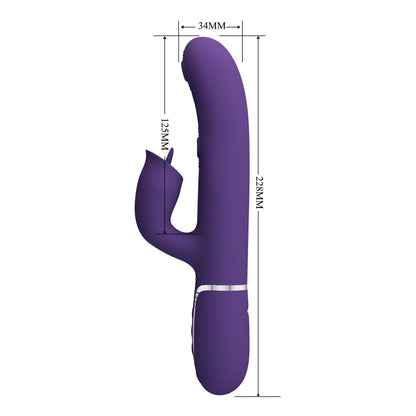 9-PRETTY LOVE - Gigi dark purple, 7 thumping functions 7 licking modes-9