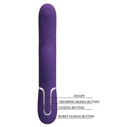 10-PRETTY LOVE - Gigi dark purple, 7 thumping functions 7 licking modes-10