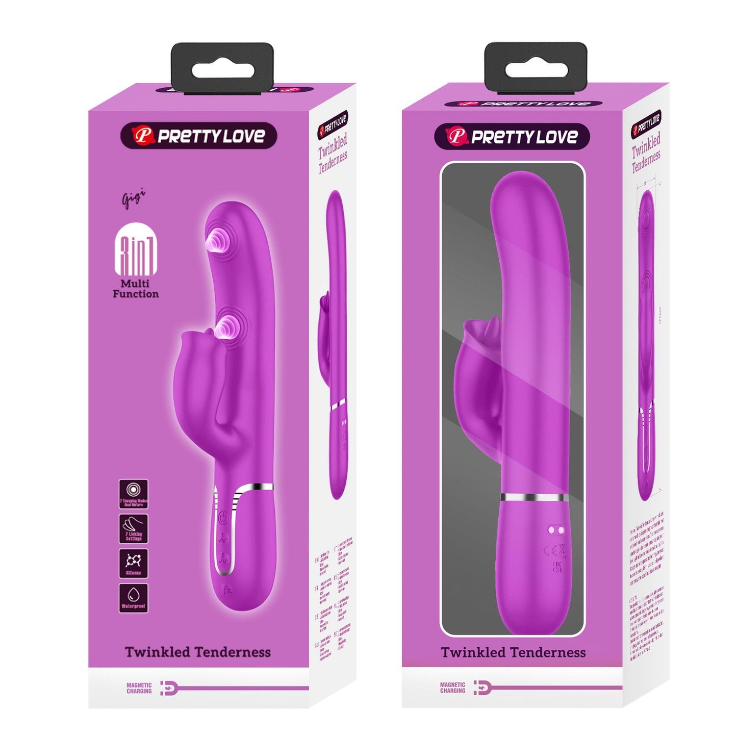 12-PRETTY LOVE - Gigi Purple, 7 thumping functions 7 licking modes-12