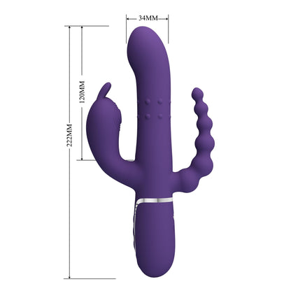9-PRETTY LOVE - Cammy Dark Purple, Twinkled Tenderness, 7 thumping functions 7 vibration functions 4 rolling functions-9