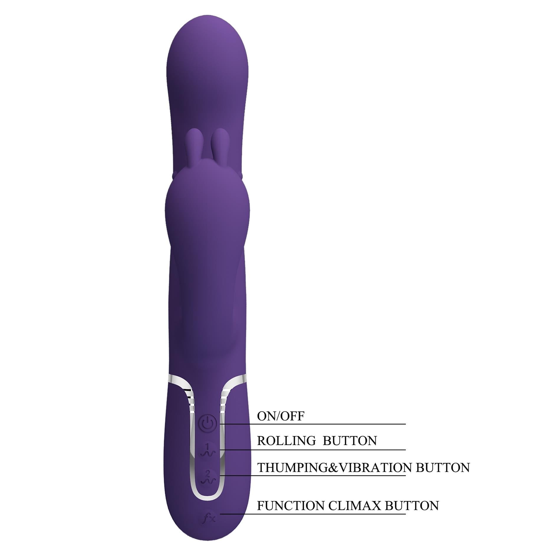 10-PRETTY LOVE - Cammy Dark Purple, Twinkled Tenderness, 7 thumping functions 7 vibration functions 4 rolling functions-10